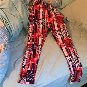Red white and blue leggings!